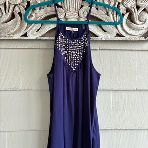 Rebecca Taylor Purple Embellished Sleeveless Top with Studded Detail 8